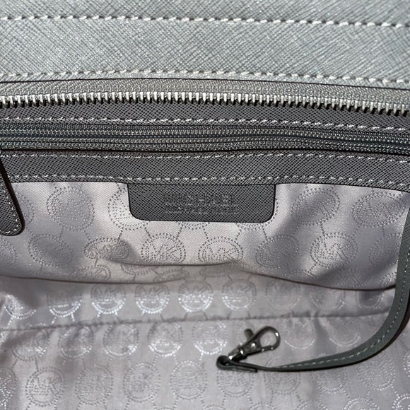 Michael Kors Selma Gray Leather Satchel Style 30T3SLMS2L - Picture 4 of 11